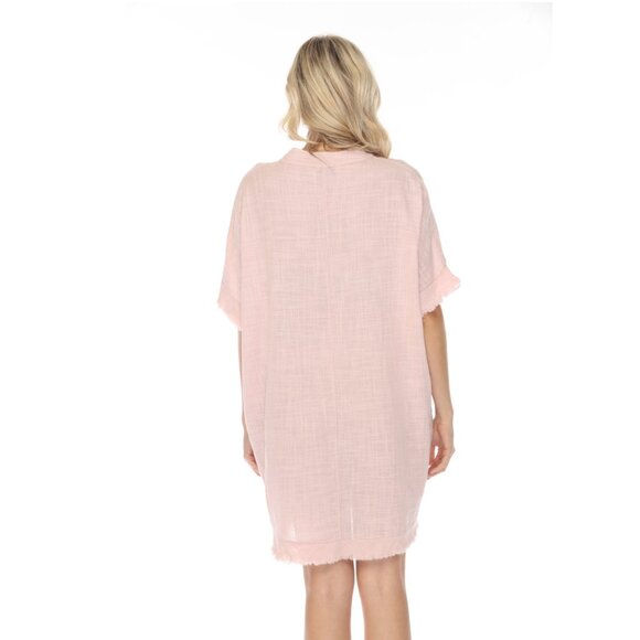 Pink Fringe detailed tunic / dress - Picture 4 of 6